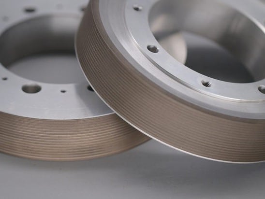 Silicon wafer edge grinding wheels